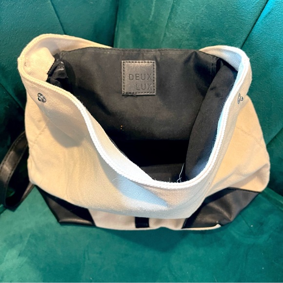 Deux Lux canvas and faux leather mini backpack - Picture 3 of 6